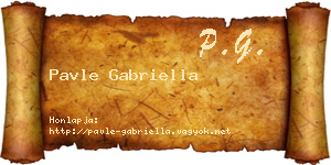 Pavle Gabriella névjegykártya